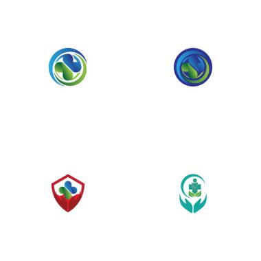 Sağlık tıbbi logo tasarım vektör şablonu