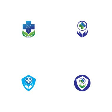 Sağlık tıbbi logo tasarım vektör şablonu