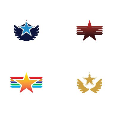 Yıldız simgesi şablon vektör illüstrasyon tasarımı