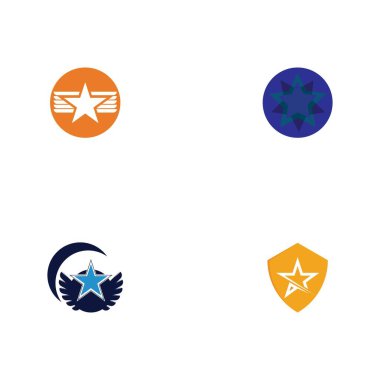 Yıldız simgesi şablon vektör illüstrasyon tasarımı