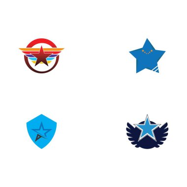 Yıldız simgesi şablon vektör illüstrasyon tasarımı