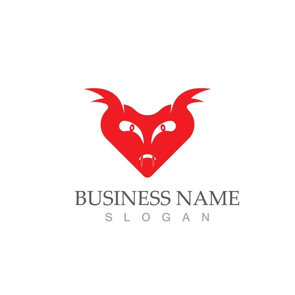 Devil Logo Vector Template — Stock Vector