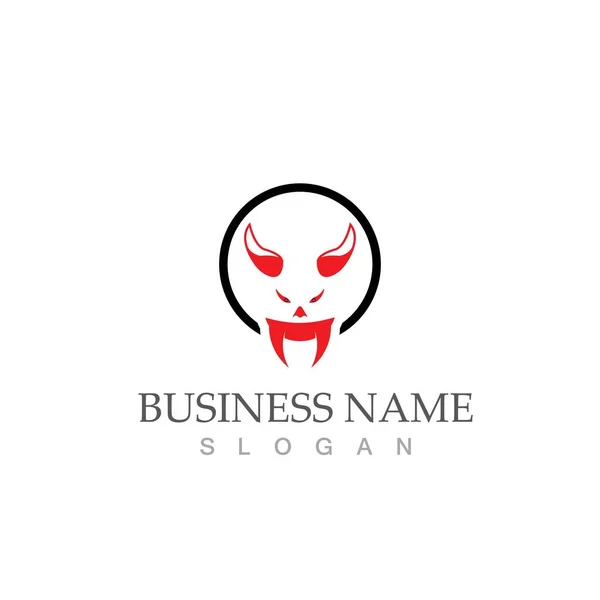 Vectorsjabloon Duivelse Logo — Stockvector