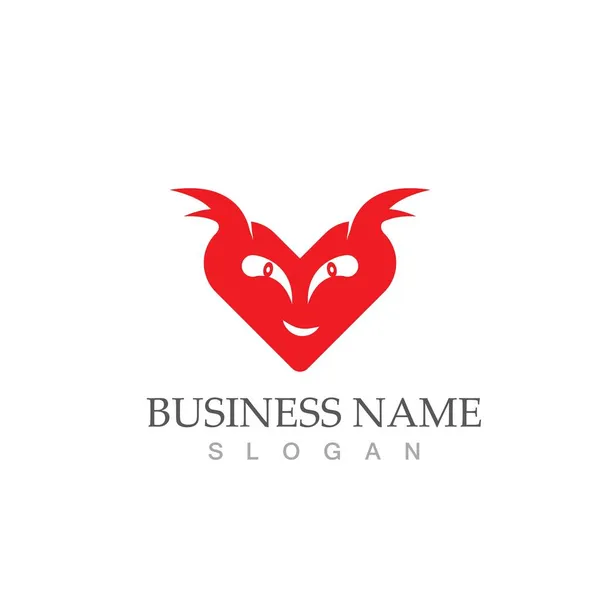 Devil Logo Vector Template — Stock Vector