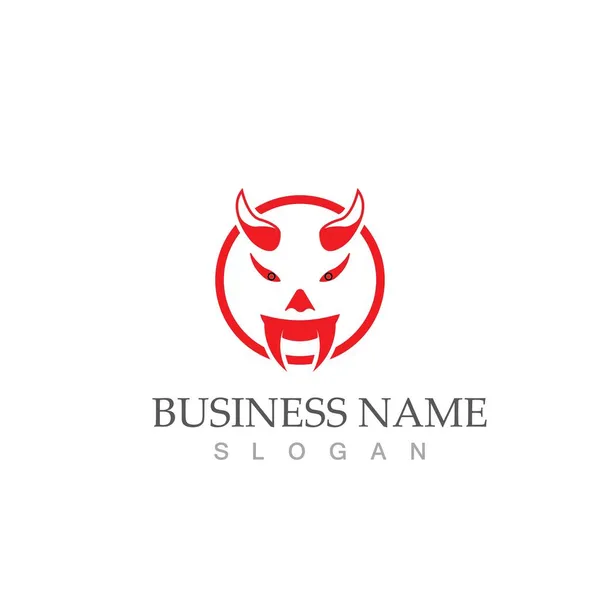 Devil Logo Vector Template — Stock Vector