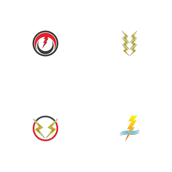 Flash Thunderbolt Logo Template Design — Stock Vector