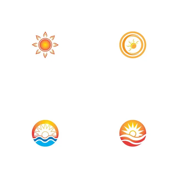 Sun Vector Illustration Icon Logo Vorlage Design — Stockvektor