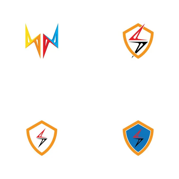 Flash Thunderbolt Design Modelo Logotipo —  Vetores de Stock