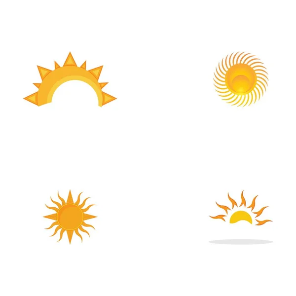 Sun Vector Ilustración Icono Logo Plantilla Diseño — Vector de stock