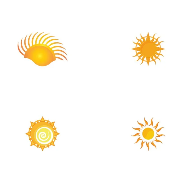 Sun Vector Ilustración Icono Logo Plantilla Diseño — Vector de stock