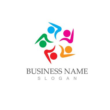 Topluluk, ağ ve sosyal simge tasarım şablonu