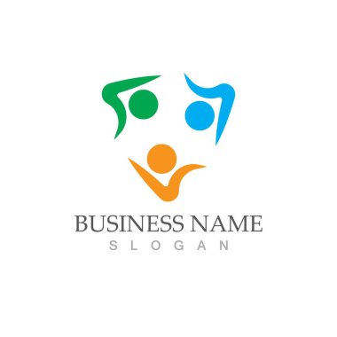 Topluluk, ağ ve sosyal simge tasarım şablonu