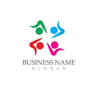 Topluluk, ağ ve sosyal simge tasarım şablonu