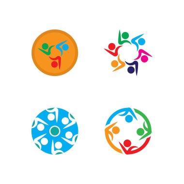 Topluluk, ağ ve sosyal simge tasarım şablonu