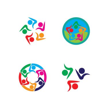 Topluluk, ağ ve sosyal simge tasarım şablonu