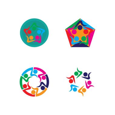 Topluluk, ağ ve sosyal simge tasarım şablonu