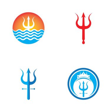 Trident Logo Şablonu vektör çizimi tasarımı