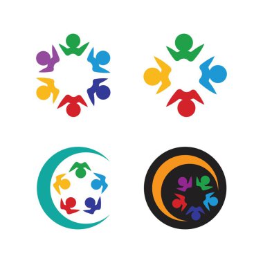 Topluluk, ağ ve sosyal simge tasarım şablonu