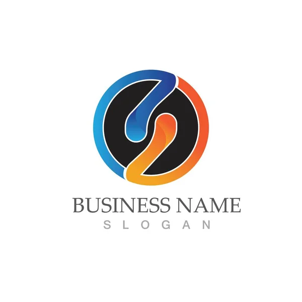 S harfi logo tasarım vektörü