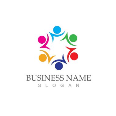 Topluluk, ağ ve sosyal simge tasarım şablonu