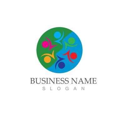 Topluluk, ağ ve sosyal simge tasarım şablonu