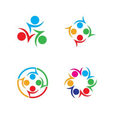 Topluluk, ağ ve sosyal simge tasarım şablonu