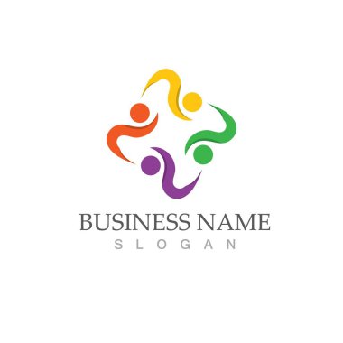 Topluluk, ağ ve sosyal simge tasarım şablonu