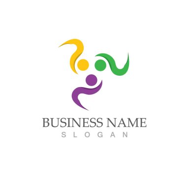 Topluluk, ağ ve sosyal simge tasarım şablonu