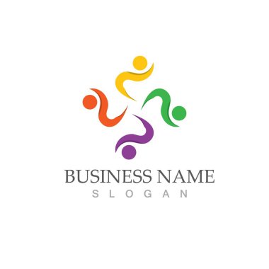 Topluluk, ağ ve sosyal simge tasarım şablonu