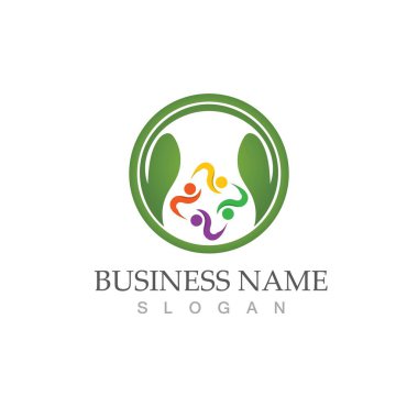 Topluluk, ağ ve sosyal simge tasarım şablonu