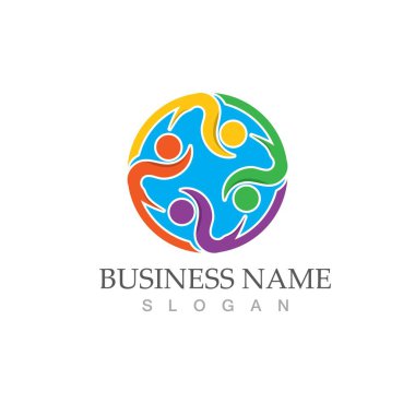 Topluluk, ağ ve sosyal simge tasarım şablonu