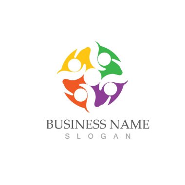 Topluluk, ağ ve sosyal simge tasarım şablonu