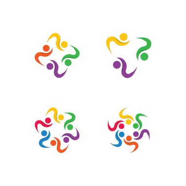 Topluluk, ağ ve sosyal simge tasarım şablonu