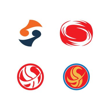 S harfi logo tasarım vektörü