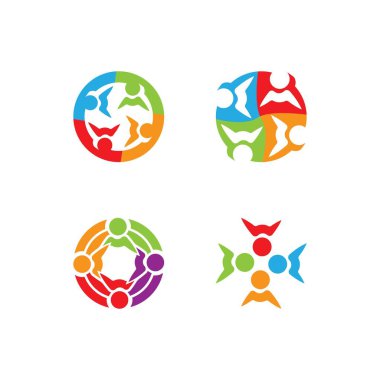 Topluluk, ağ ve sosyal simge tasarım şablonu