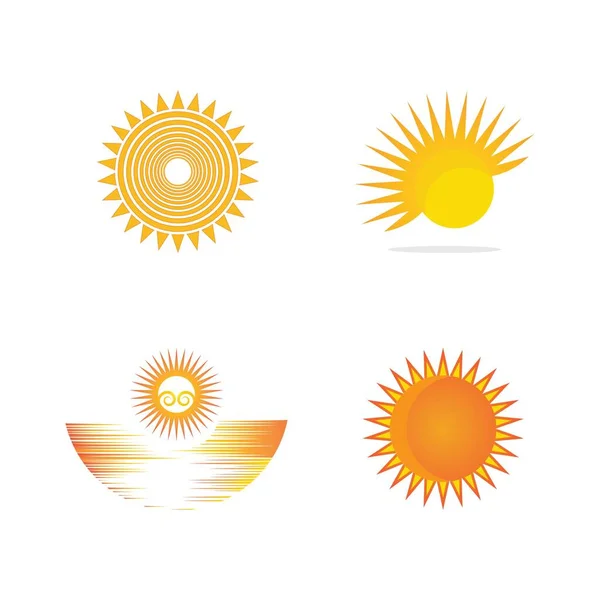 Sun Vector Illustration Icon Logo Template Design — Stock Vector