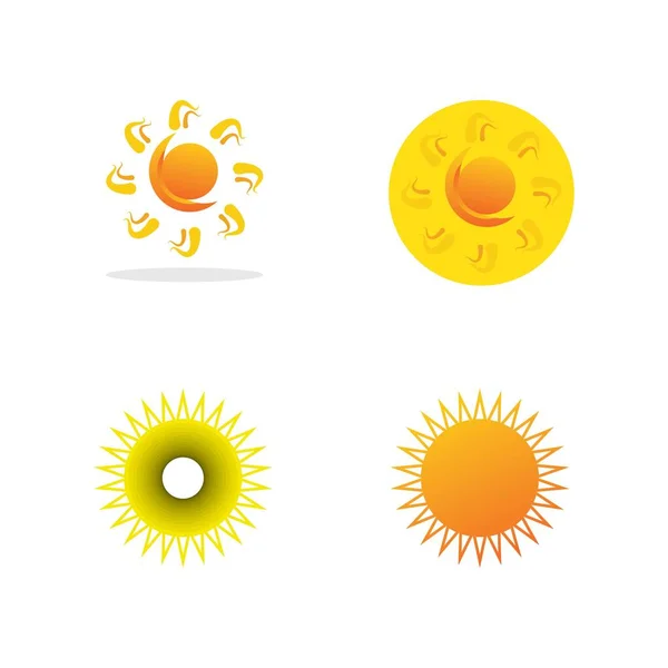 Sun Vector Ilustración Icono Logo Plantilla Diseño — Vector de stock