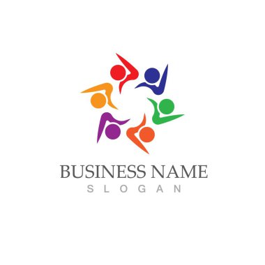 Topluluk, ağ ve sosyal simge tasarım şablonu