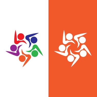 Topluluk, ağ ve sosyal simge tasarım şablonu