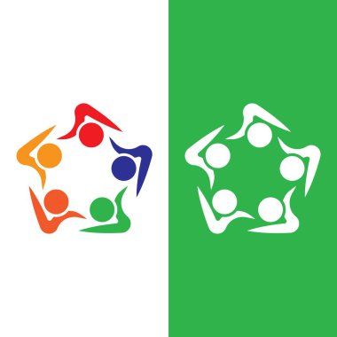 Topluluk, ağ ve sosyal simge tasarım şablonu