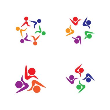 Topluluk, ağ ve sosyal simge tasarım şablonu