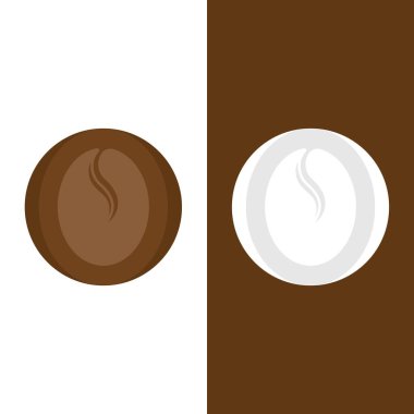 kahve çekirdeği simgesi vektör çizimi şablonu