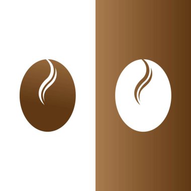kahve çekirdeği simgesi vektör çizimi şablonu