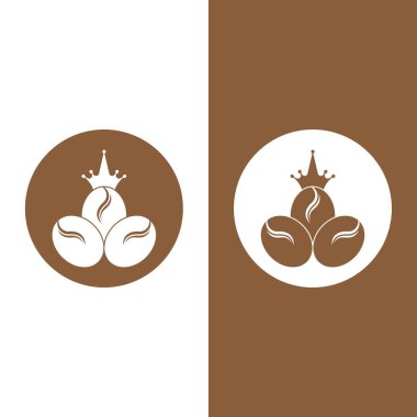 kahve çekirdeği simgesi vektör çizimi şablonu