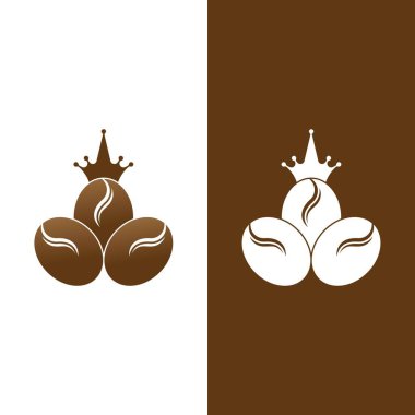 kahve çekirdeği simgesi vektör çizimi şablonu