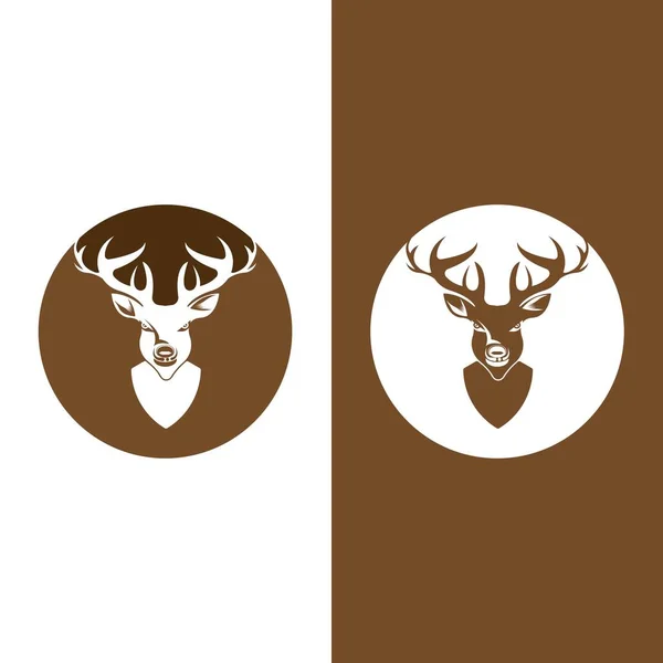 Deer Logo Template Vector Icon Illustration Design — Stock Vector