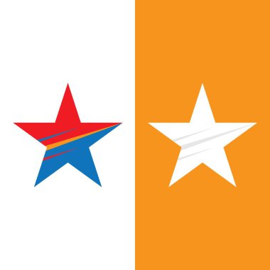 Yıldız simgesi şablon vektör illüstrasyon tasarımı