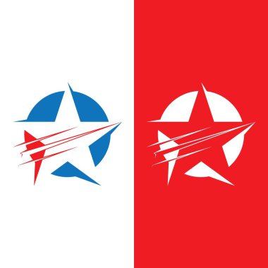 Yıldız simgesi şablon vektör illüstrasyon tasarımı