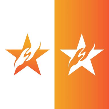 Yıldız simgesi şablon vektör illüstrasyon tasarımı