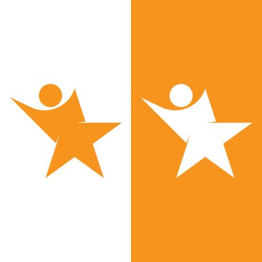 Yıldız simgesi şablon vektör illüstrasyon tasarımı